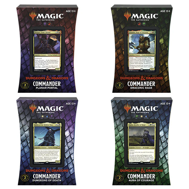 Magic the Gathering Adventures in the Forgotten Realms Commander Deck Display (4 Decks) Magic the Gathering Adventures in the Forgotten Realms Commander Deck Display (4 Decks)