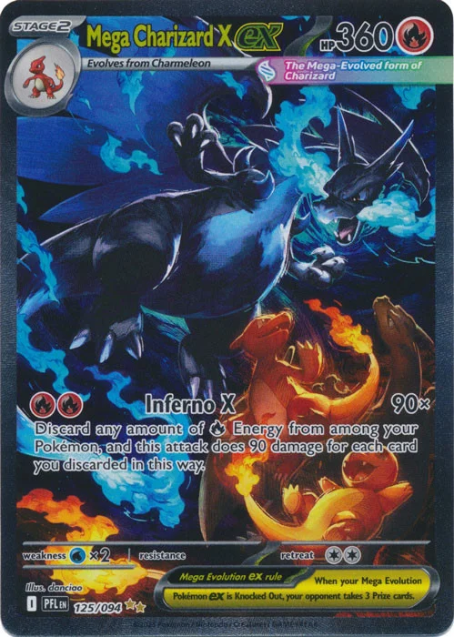 Mega Charizard X ex 125/094 Phantasmal Flames Special Illustration Rare Mega Charizard X ex 125/094 Phantasmal Flames Special Illustration Rare