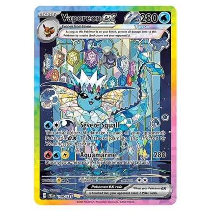 vaporeon ex prismatic evolution