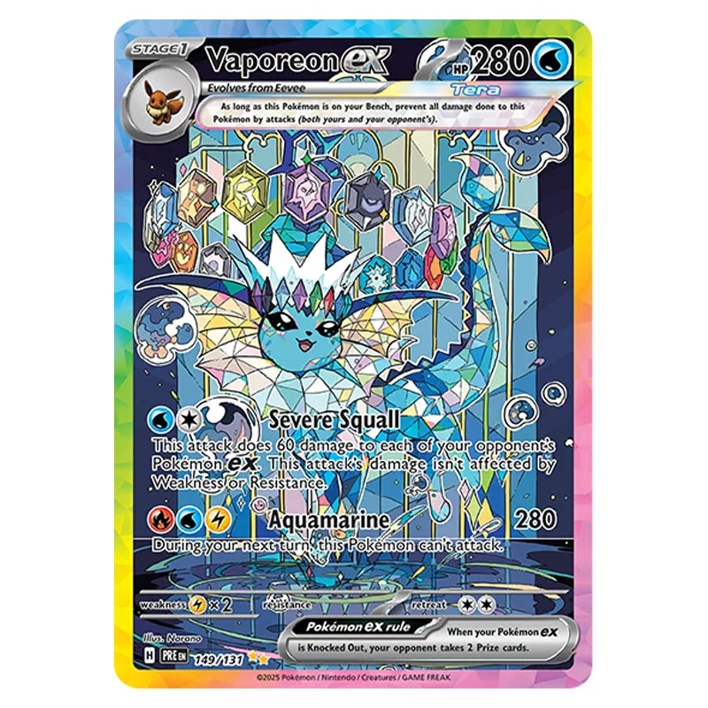 vaporeon ex prismatic evolution vaporeon ex prismatic evolution